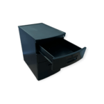 Archivero Móvil de 3 Cajones en Negro con Ruedas - Image 4