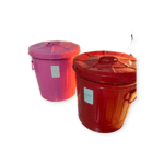 Bote de Basura Metálico con Tapa