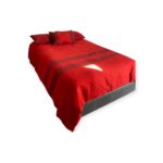 Edredón Duvet Queen Rojo con Fundas y Cojín Decorativo